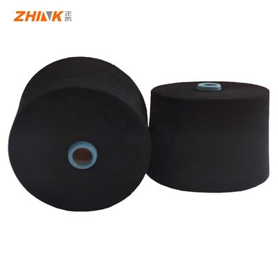 High Strength 100% Polyester NE30S/1 32S/1 40S/1 Siro Spun Yarn en negro para tejido y punto