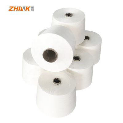80% de poliéster/lenzing Modal NE40S/1 Siro Compact Spun Yarn para tejidos de punto de color blanco crudo