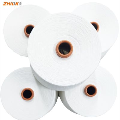 NE32/1 Siro Compact Yarn GRS FSC 70% Poliéster reciclado 30% Livaeco para tejido Blanco en bruto