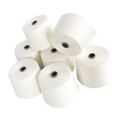 MVS Poliéster/Modal 50/50 65/35 80/20 Ne20/1 Hilados de vórtice para tejidos de punto de espuma Blanco crudo
