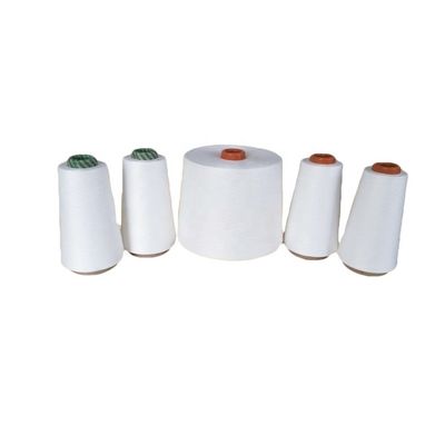 MVS Poliéster/Modal 50/50 65/35 80/20 Ne20/1 Hilados de vórtice para tejidos de punto de espuma Blanco crudo