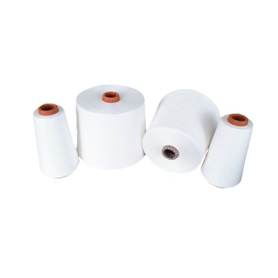 MVS Poliéster/Modal 50/50 65/35 80/20 Ne20/1 Hilados de vórtice para tejidos de punto de espuma Blanco crudo