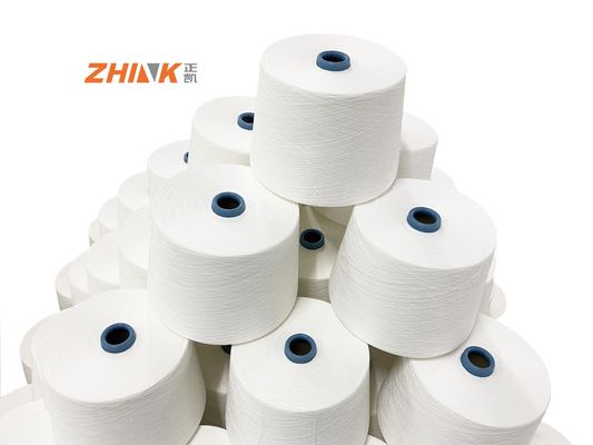 Hilados blancos crudos 60S Siro Compact Spun mezclados de fibra de bambú