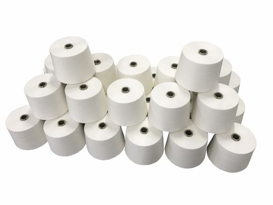 100% Modal 0.9D Ring Siro Compacto Yarn Spun Spandex Blanco en bruto para tejer y tejer