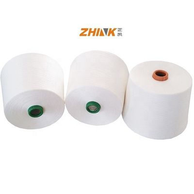 NE20/1 Hilados compactos para tejido y tejer, de color blanco crudo, de poliéster 80% y viscosa 20%