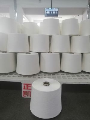 Poliéster/viscosa TR 80/20 Spandex de núcleo mezclado, hilados espumados, blancos en bruto, para tejidos de denim