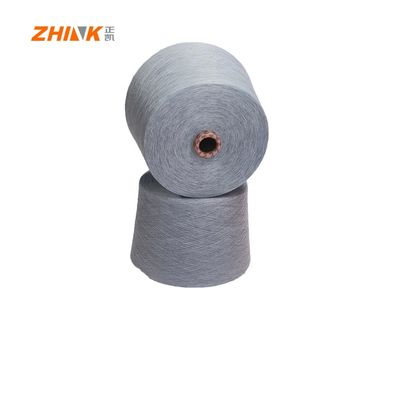 100% poliéster NE32/1 Anillo de hilado para tejido / punto de cáñamo gris suave y suave