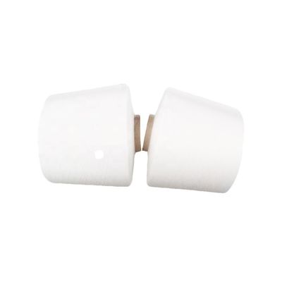 T-shirt compacto de poliéster de 65% 35% de bambú 30 40D Siro de espuma de hilo cono para tejido